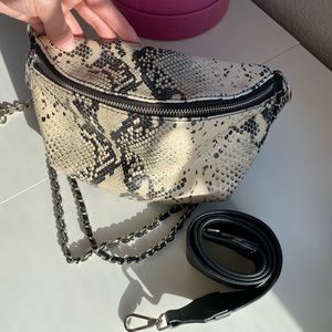Snakeskin Fanny and crossbody bag